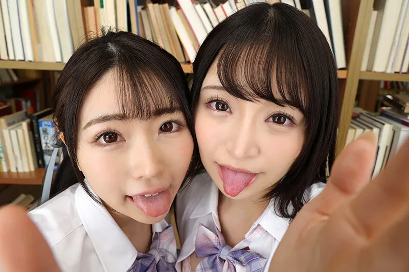 【皆月ひかる 佐藤ののか】主観VRで大迫力のW乳首舐め！図書館で声我慢SEX｜savr00618